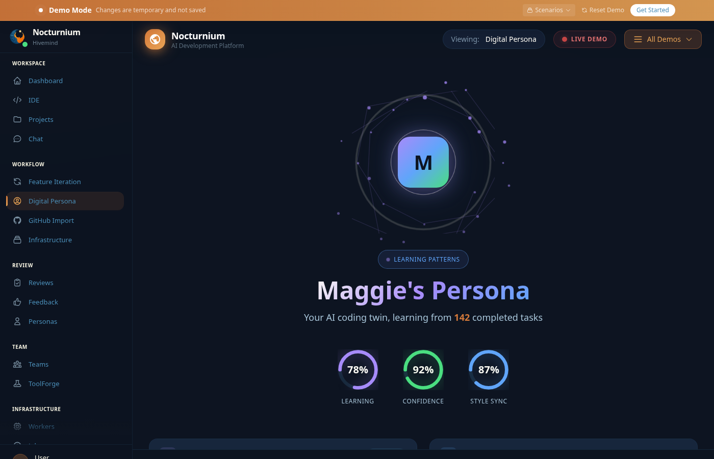 Digital Persona: AI learns your style and continues your work when you step away.